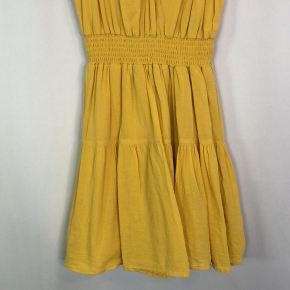 Universal Threads Smocked Waist Sleeveless Mustard Bright Sundress Dress Size S - Picture 4 of 10